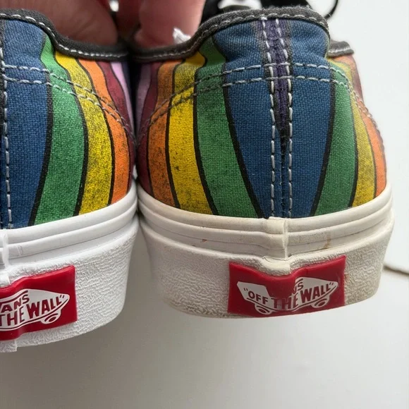 Vans Black Multicolor Stripe Sneakers - Picture 5 of 10